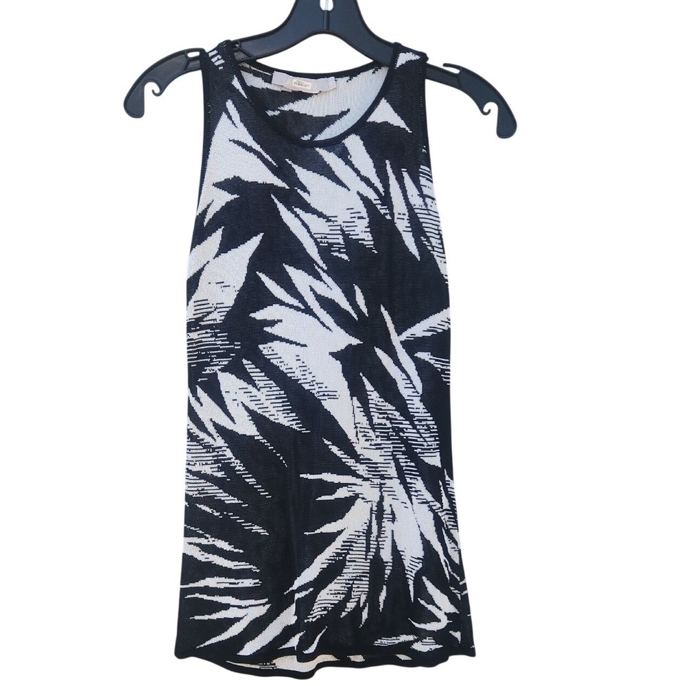 Jason Wu Black White Rich Mom Luxury Chic Hamptons Tank Coastal Palm Medium